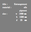 title : Estrangement material : oils pigment size : ｗ 1800 ㎜ ｈ 1500 ㎜ ｄ 25 ㎜