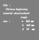 title : Obvious beginning material :alumiumbord magic size : ｗ 365 ㎜ ｈ 465 ㎜ ｄ 10 ㎜