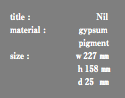 title : Nil material : gypsum pigment size : ｗ227 ㎜ ｈ158 ㎜ ｄ25 ㎜